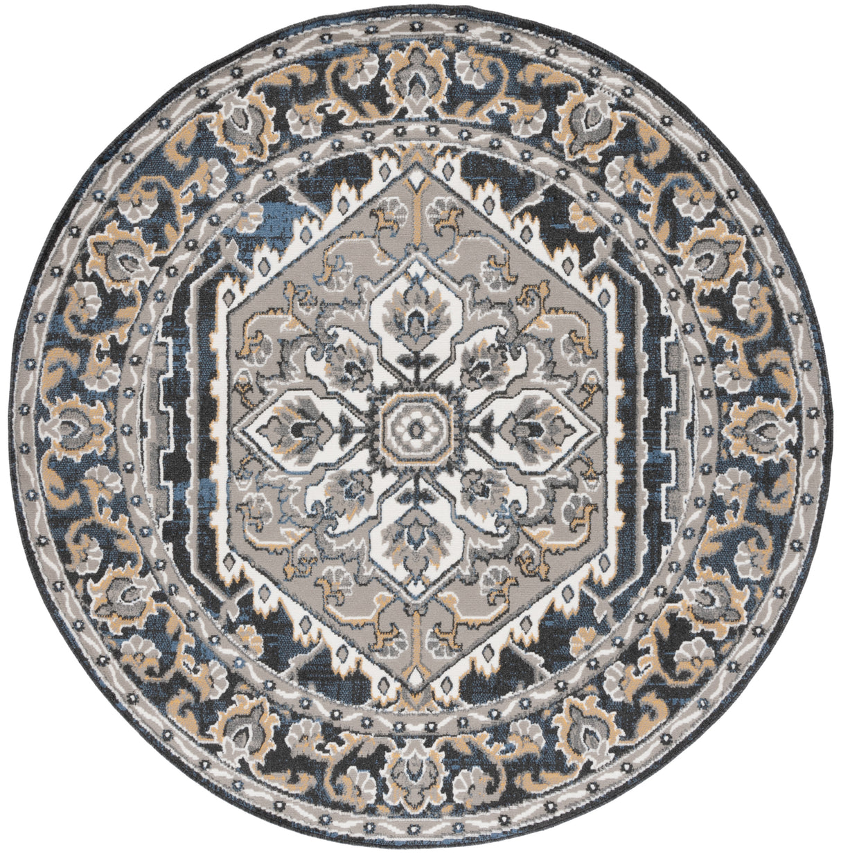 Safavieh Pyramid Pyr222F Grey/Navy Gold Rug.