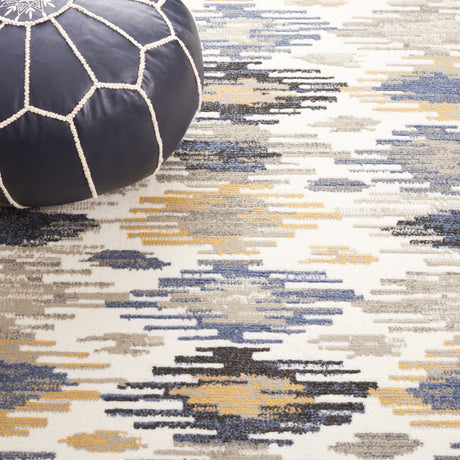 Safavieh Pyramid Pyr223A Ivory/Grey Navy Rug.