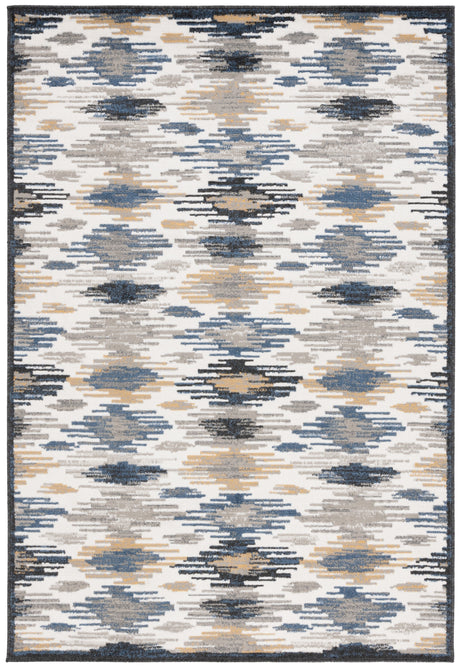 Safavieh Pyramid Pyr223A Ivory/Grey Navy Rug.