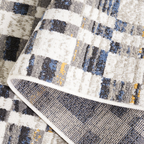 Safavieh Pyramid Pyr224A Ivory/Grey Navy Rug.