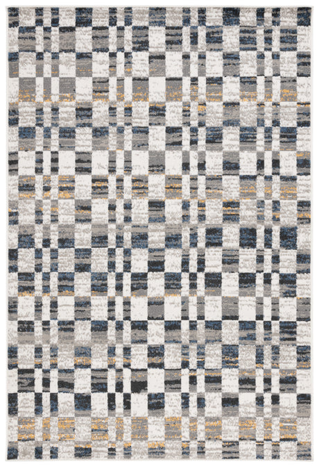 Safavieh Pyramid Pyr224A Ivory/Grey Navy Rug.