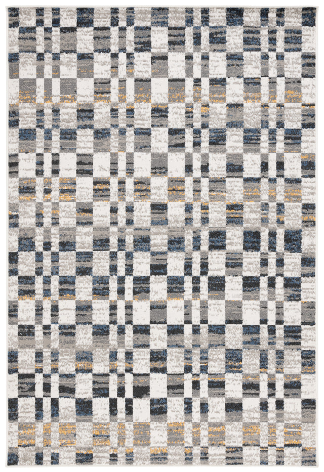 Safavieh Pyramid Pyr224A Ivory/Grey Navy Rug.