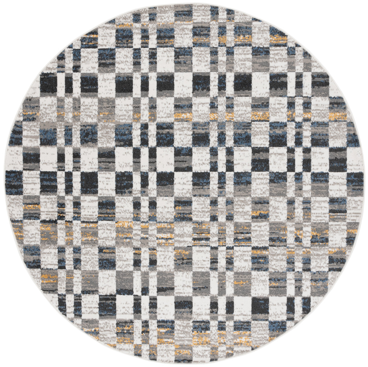 Safavieh Pyramid Pyr224A Ivory/Grey Navy Rug.