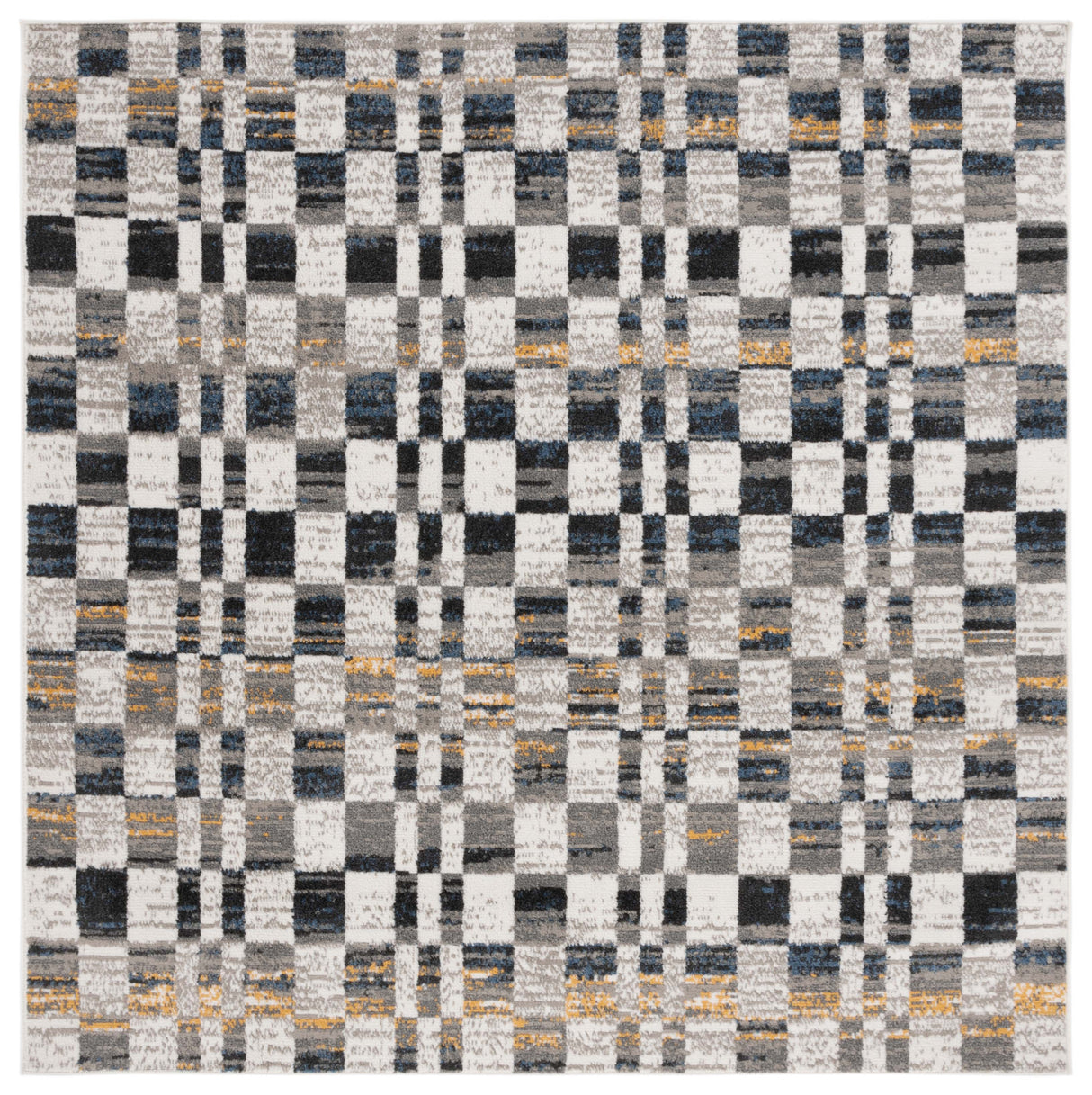 Safavieh Pyramid Pyr224A Ivory/Grey Navy Rug.