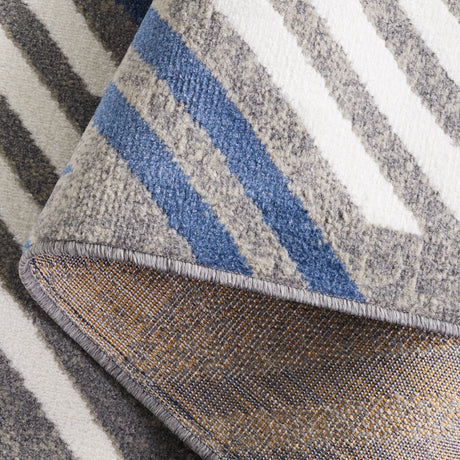 Safavieh Pyramid Pyr228F Grey/Blue Ivory Rug.