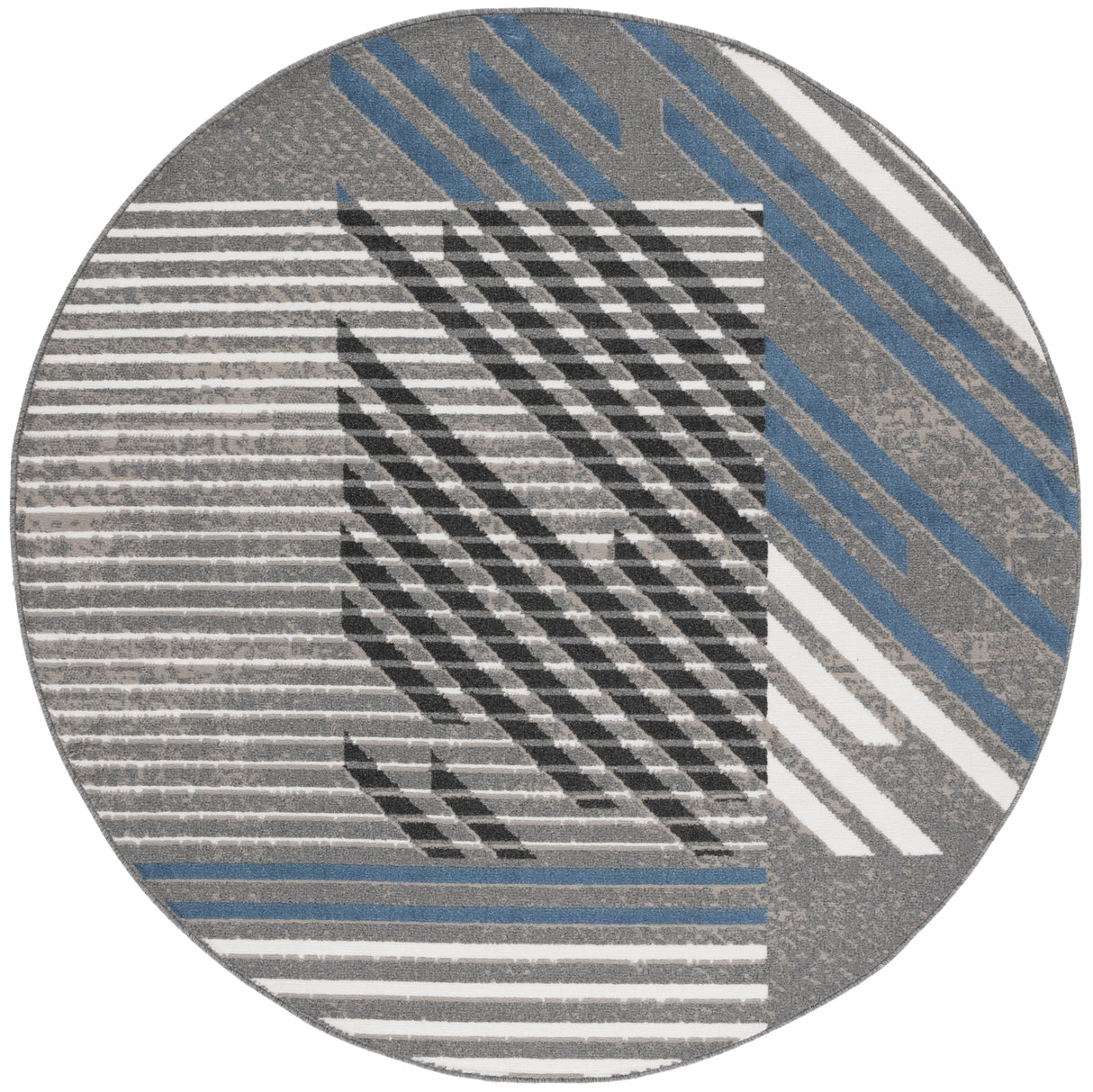 Safavieh Pyramid Pyr228F Grey/Blue Ivory Rug.
