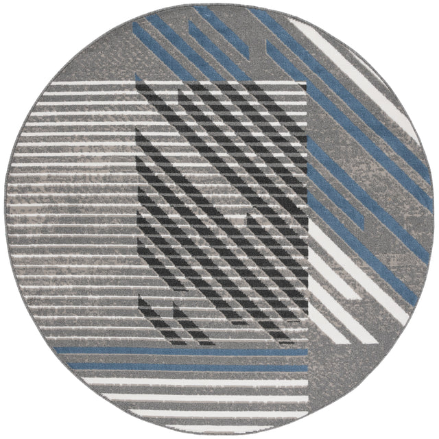 Safavieh Pyramid Pyr228F Grey/Blue Ivory Rug.