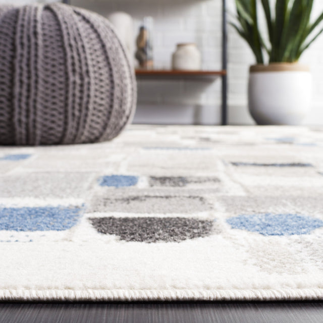 Safavieh Pyramid Pyr229A Ivory/Grey Navy Rug.