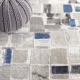 Safavieh Pyramid Pyr229A Ivory/Grey Navy Rug.