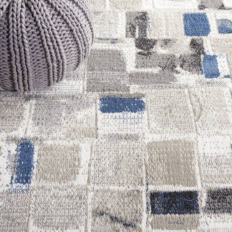 Safavieh Pyramid Pyr229A Ivory/Grey Navy Rug.