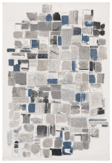 Safavieh Pyramid Pyr229A Ivory/Grey Navy Rug.