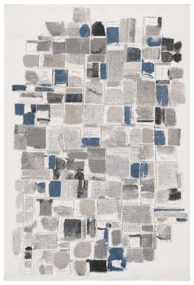 Safavieh Pyramid Pyr229A Ivory/Grey Navy Rug.