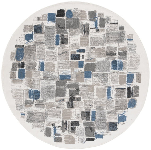 Safavieh Pyramid Pyr229A Ivory/Grey Navy Rug.