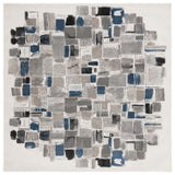 Safavieh Pyramid Pyr229A Ivory/Grey Navy Rug.
