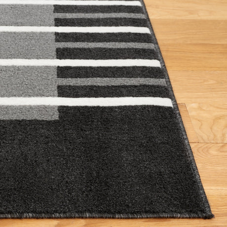 Safavieh Pyramid Pyr232H Grey/Ivory Black Rug.