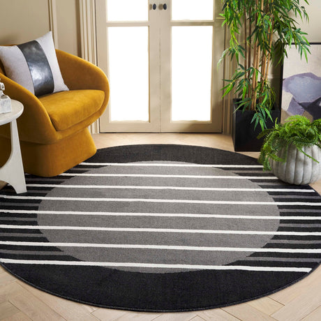 Safavieh Pyramid Pyr232H Grey/Ivory Black Rug.