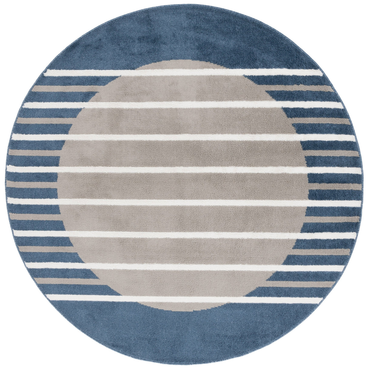 Safavieh Pyramid Pyr232N Grey/Ivory Navy Rug.
