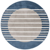 Safavieh Pyramid Pyr232N Grey/Ivory Navy Rug.