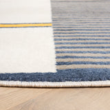 Safavieh Pyramid Pyr234A Grey/Ivory Navy Rug.