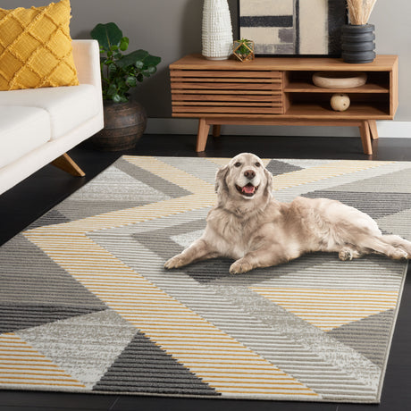 Safavieh Pyramid Pyr240F Grey/Ivory Gold Rug.