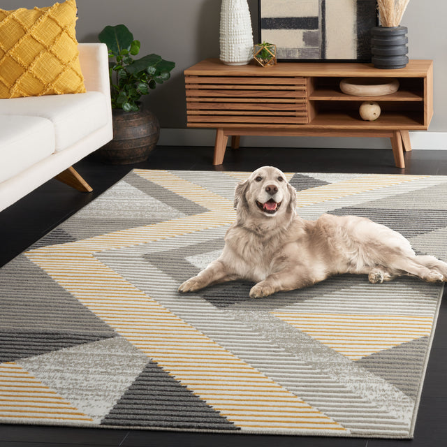 Safavieh Pyramid Pyr240F Grey/Ivory Gold Rug.