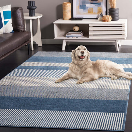 Safavieh Pyramid Pyr244N Navy/Ivory Rug.