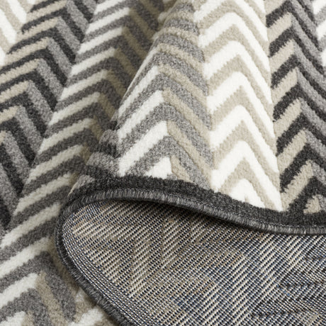 Safavieh Pyramid Pyr247F Grey/Ivory Black Rug.