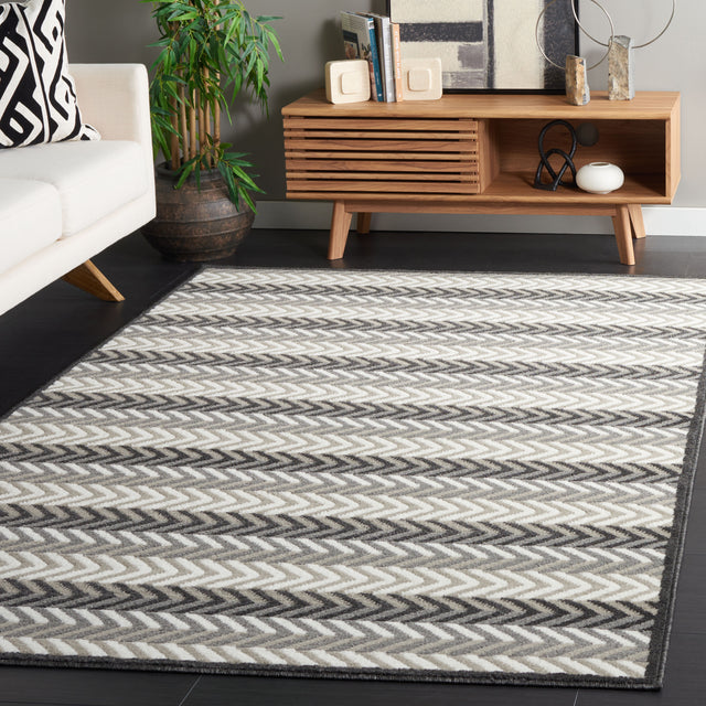 Safavieh Pyramid Pyr247F Grey/Ivory Black Rug.