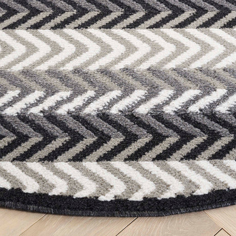 Safavieh Pyramid Pyr247F Grey/Ivory Black Rug.