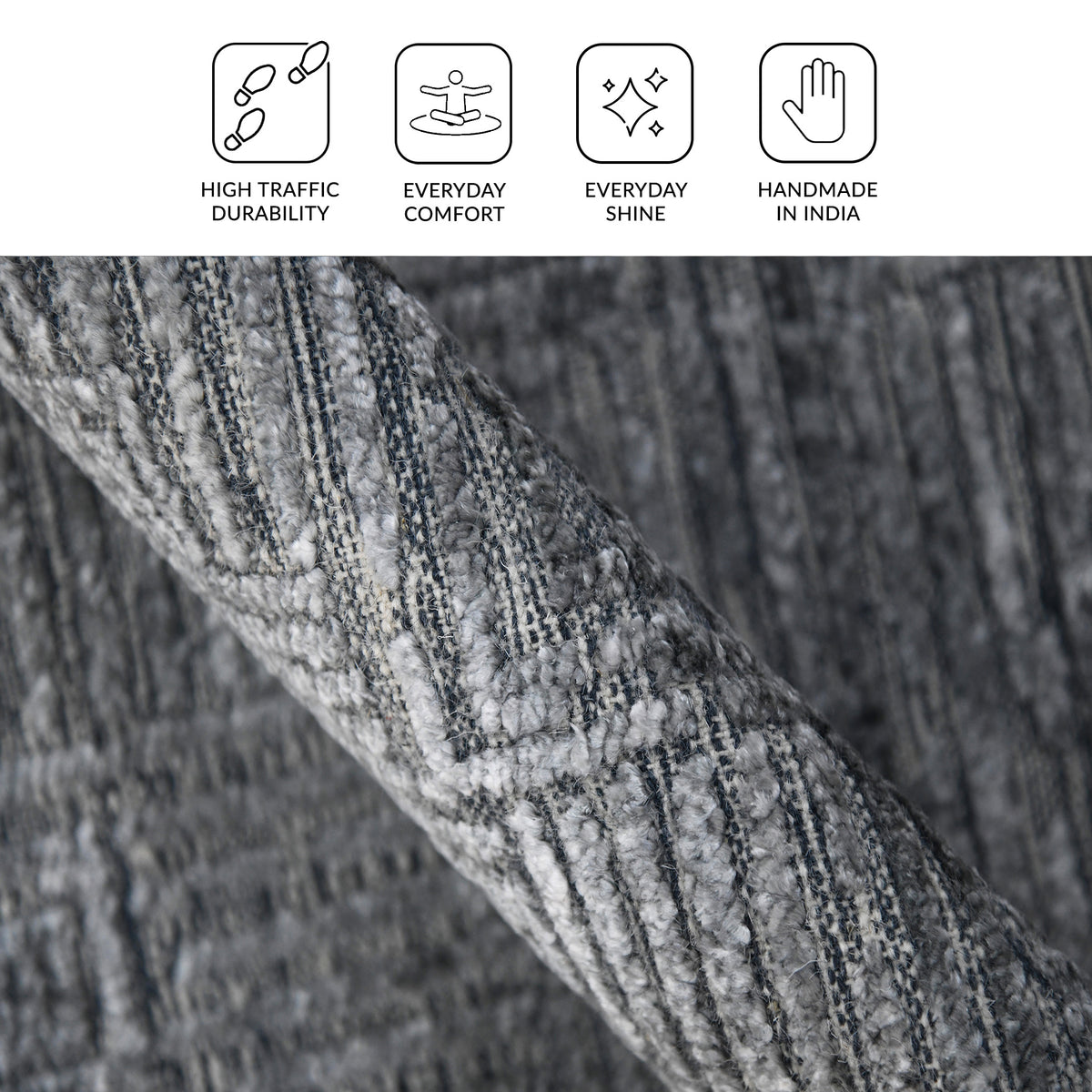 Amer Quartz QUA-5 Indigo area rug - infographic view