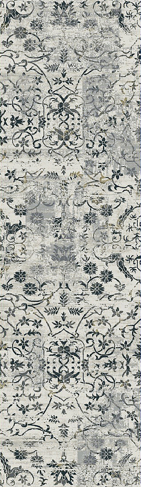 Dynamic Rugs Quartz 25010 Light Grey Rugs - runner view