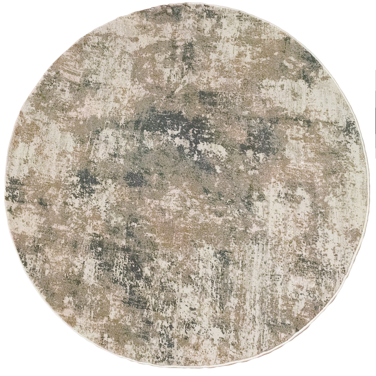 Dynamic Rugs Quartz 27031 Beige / Grey Rugs - round rug view