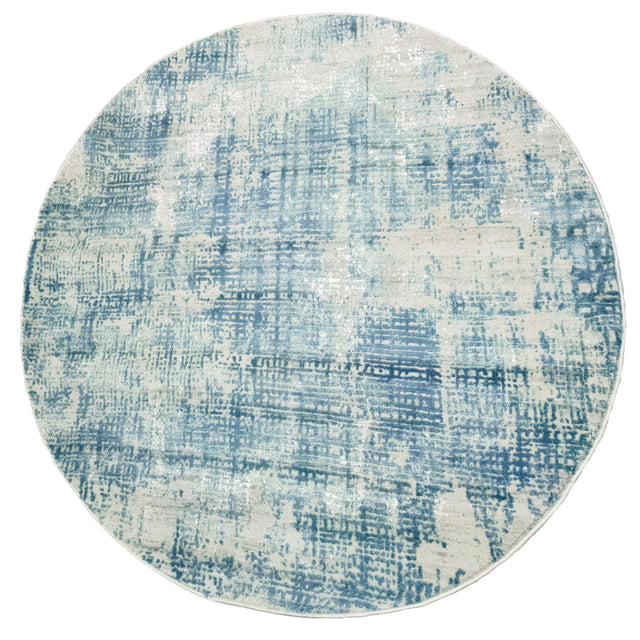 Dynamic Rugs Quartz 27035 Blue Rugs - round rug view