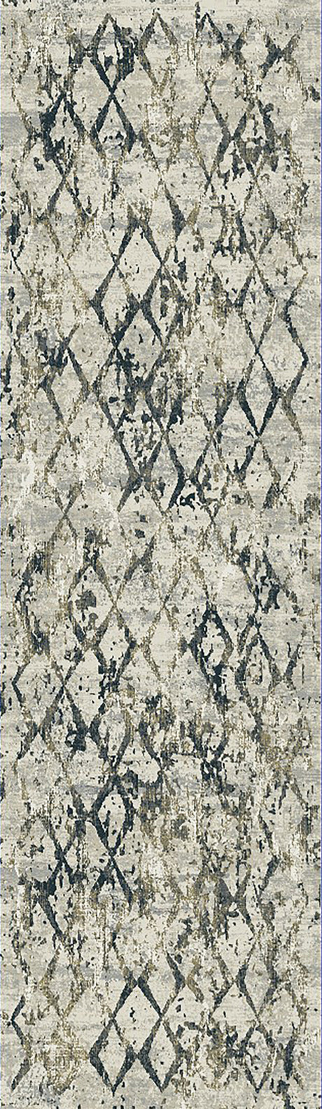 Dynamic Rugs Quartz 27039 Light Beige / Blue Rugs - runner view