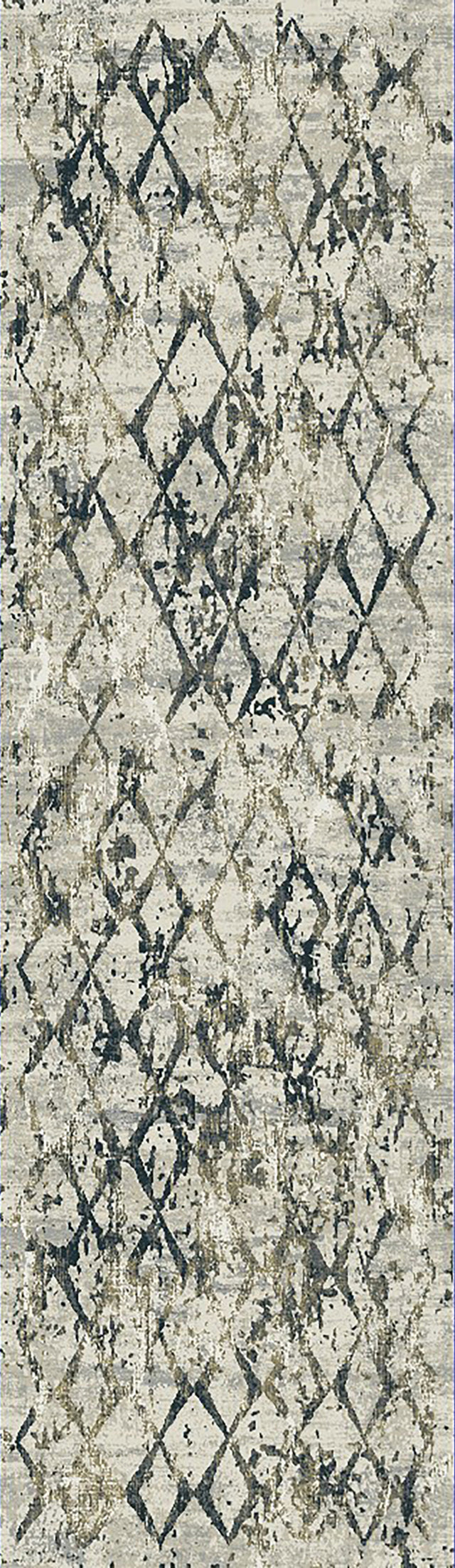 Dynamic Rugs Quartz 27039 Light Beige / Blue Rugs - runner view