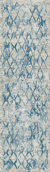 Dynamic Rugs Quartz 27039 Ivory / Blue Rugs - runner view
