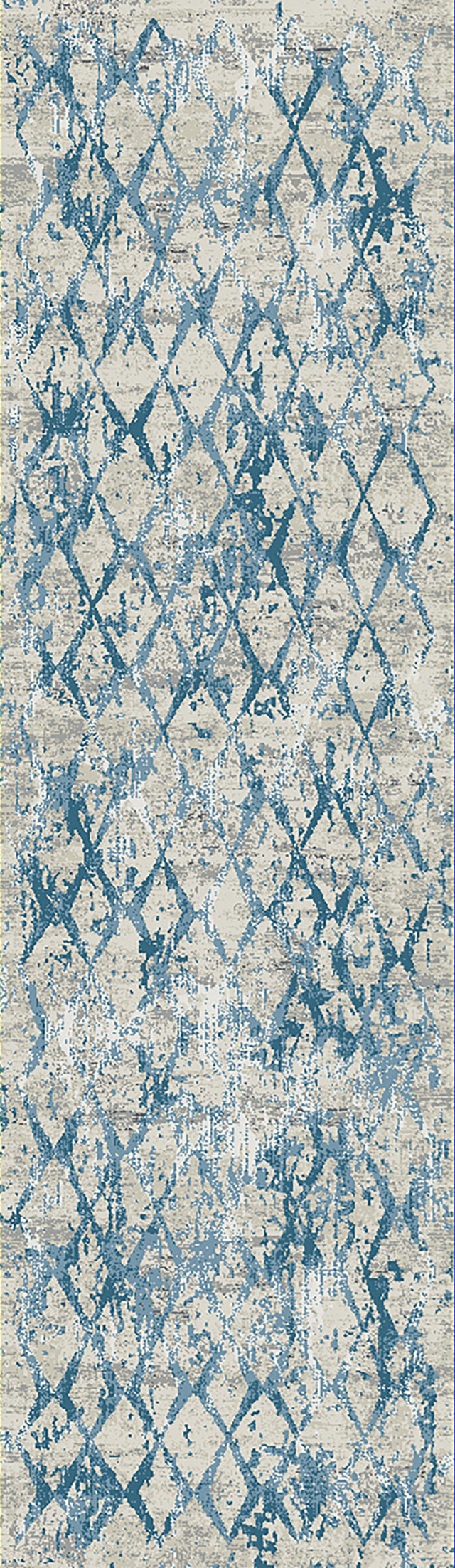 Dynamic Rugs Quartz 27039 Ivory / Blue Rugs - runner view