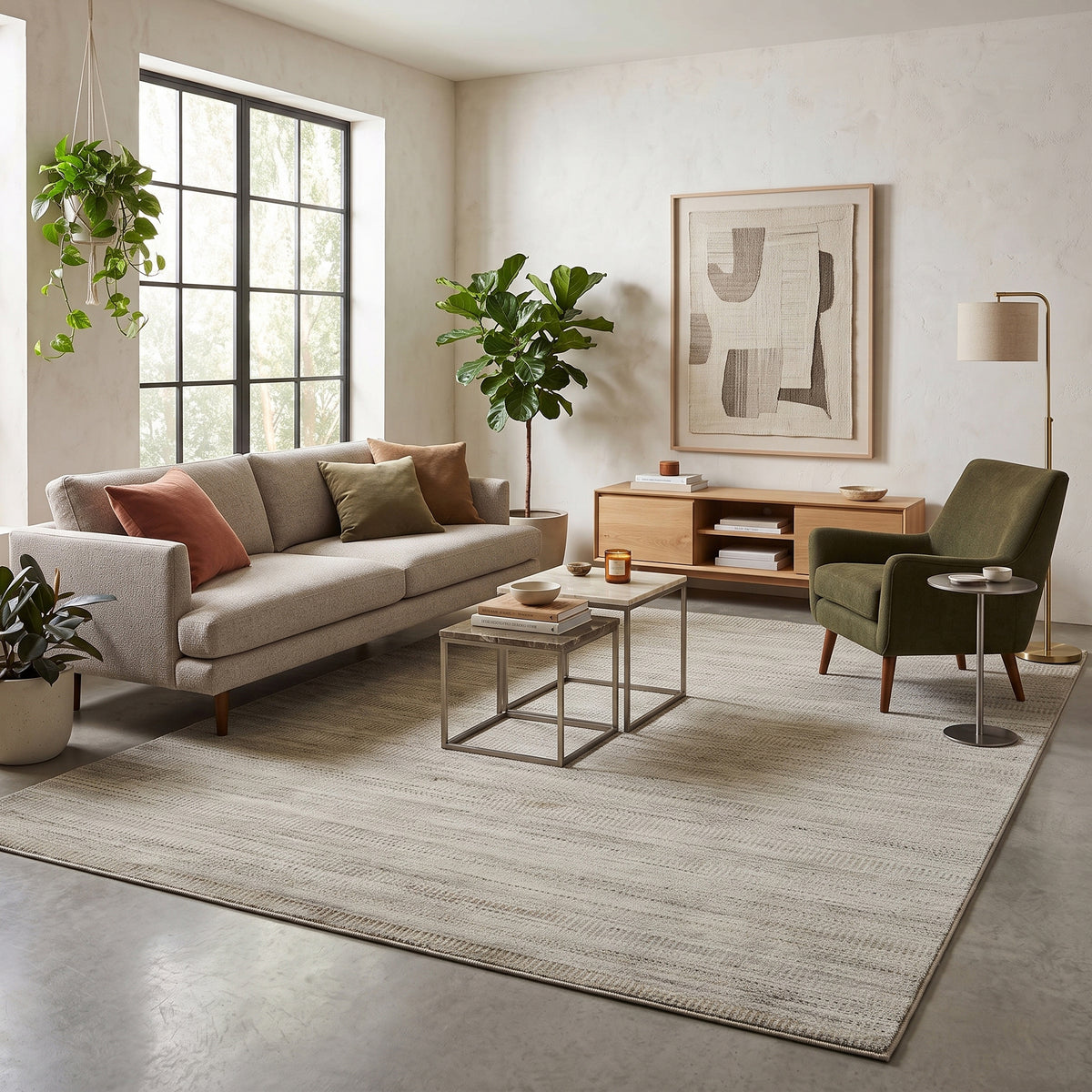 Amer Raffia RAF-1 Beige area rug - lifestyle view