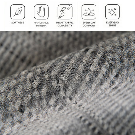 Amer Raffia RAF-2 Silver area rug - infographic view