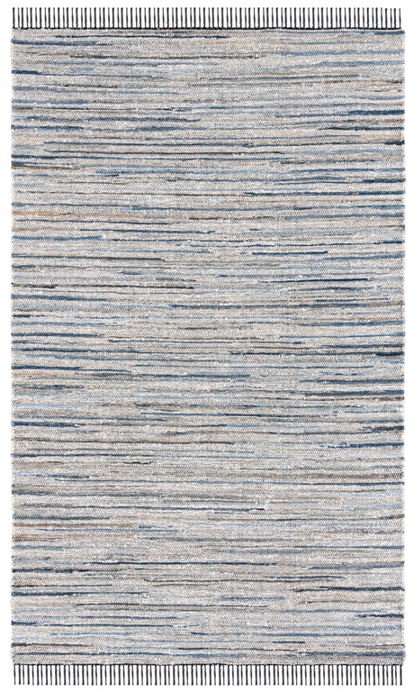 Safavieh Rag Rug Rar301L Light Blue/Black Rug.