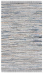 Safavieh Rag Rug Rar301L Light Blue/Black Rug.