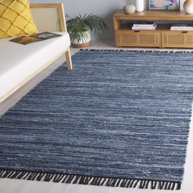 Safavieh Rag Rug Rar301M Blue/Black Rug.