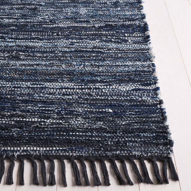 Safavieh Rag Rug Rar301N Navy/Black Rug.