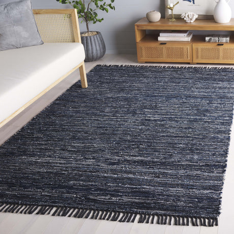 Safavieh Rag Rug Rar301N Navy/Black Rug.