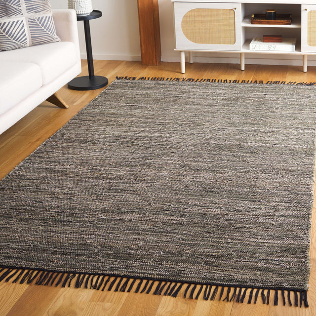 Safavieh Rag Rug Rar301Y Dark Green/Black Rug.