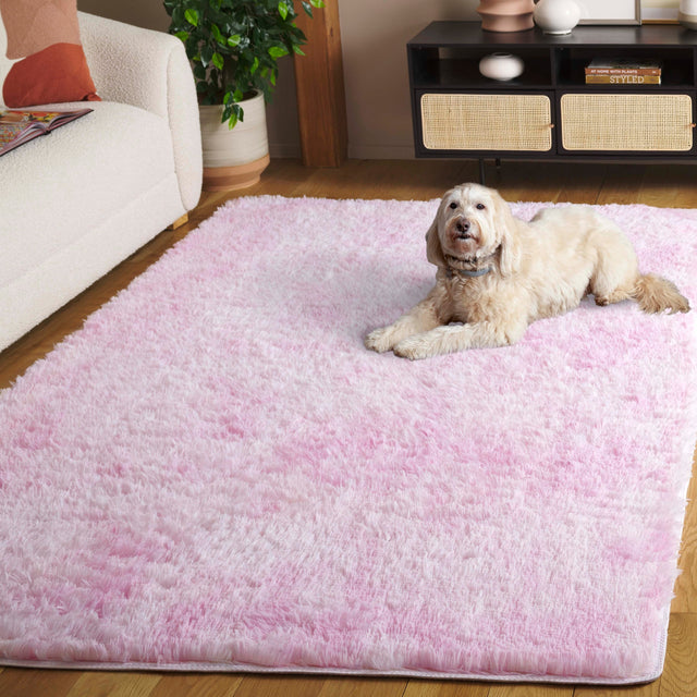 Safavieh Rainbow Shag Rbo100U Pink Rug.