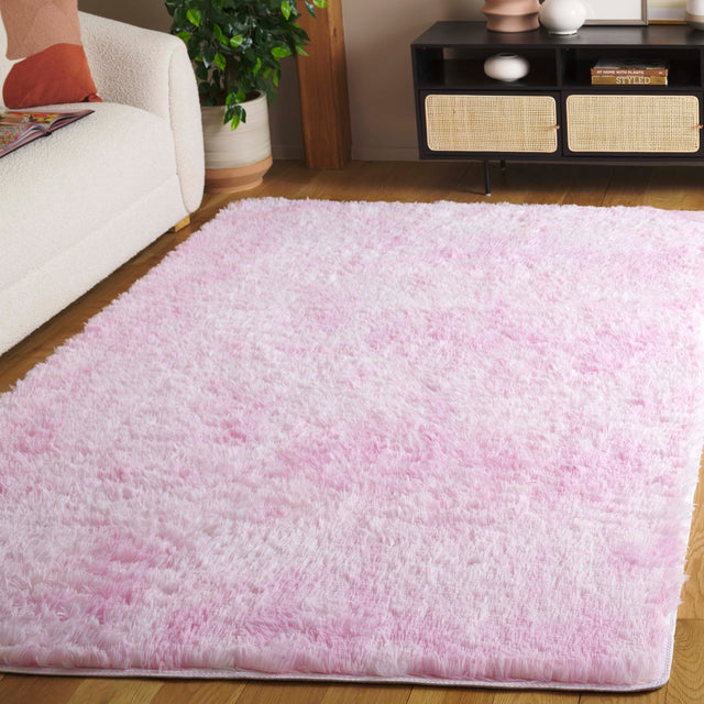 Safavieh Rainbow Shag Rbo100U Pink Rug.