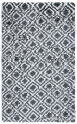 Safavieh Rainbow Shag Rbo102H Charcoal/White Rug.