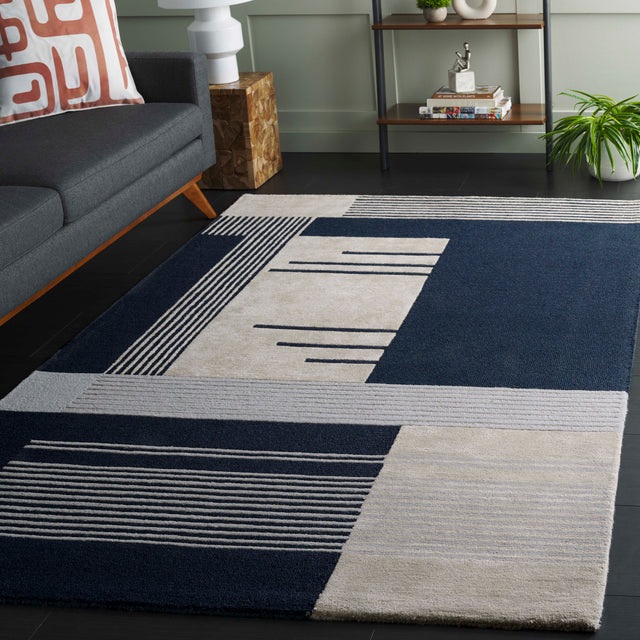 Safavieh Rodeo Drive Rd176N Navy/Ivory Rug.