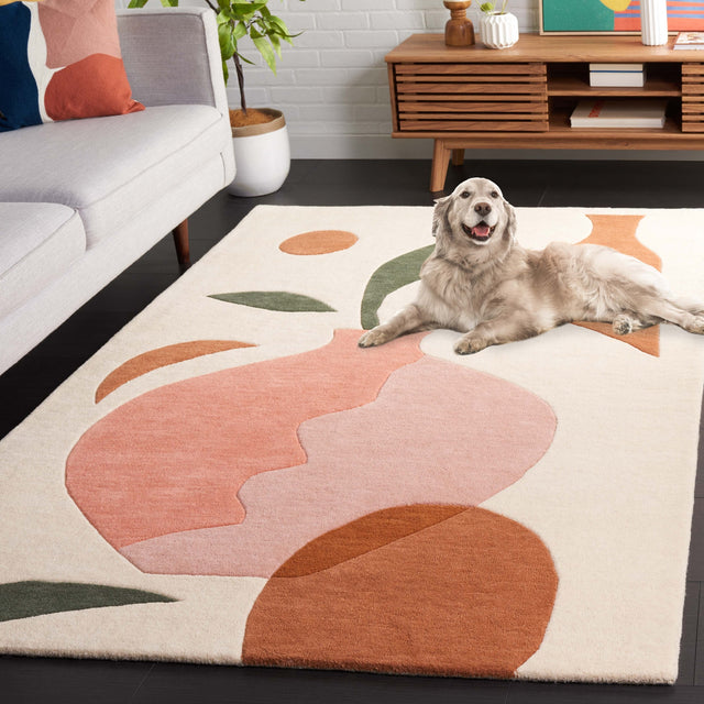 Safavieh Rodeo Drive Rd375A Ivory/Pink Rug.